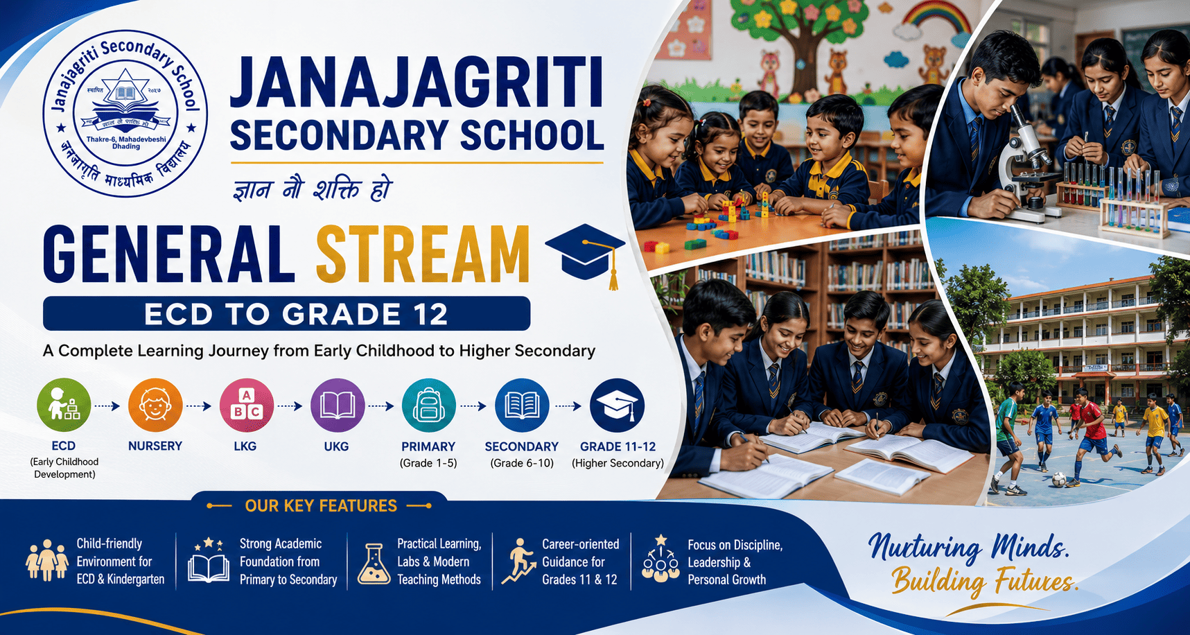 General Steam : ECD, Nursery, LKG, UKG to Class 12